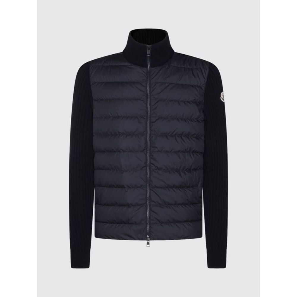 Moncler Men Moncler Quilted Nylon And Knit Cardigan